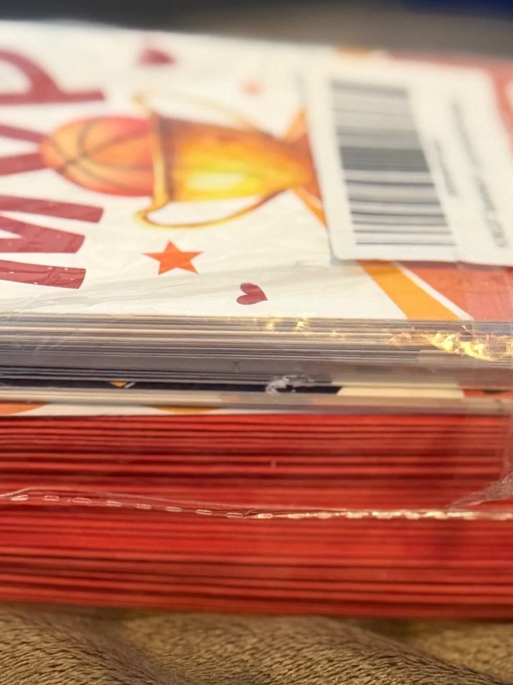 Basketball Valentine Cards Pack - Orange Sports Theme